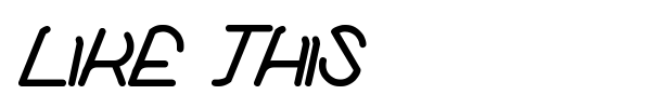 Like This font preview